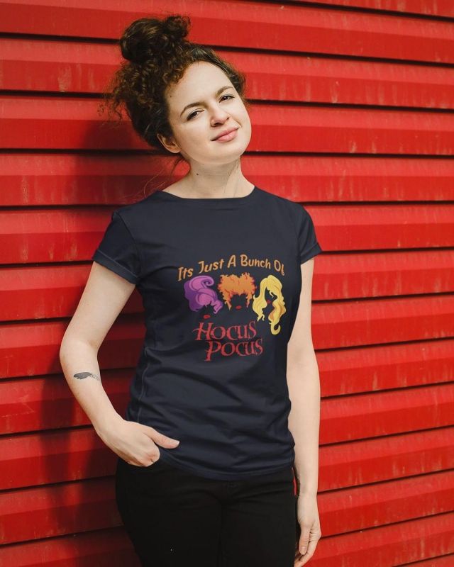 Sanderson Sisters Its Just a Bunch Of Hocus Pocus T-Shirt on the Instagram account @khantdesigns