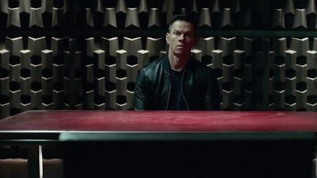 Black bomber jacket worn by Evan McCauley (Mark Wahlberg) as seen in Infinite movie