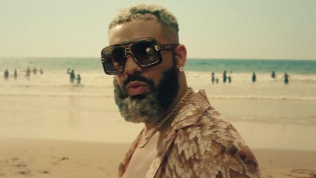 Gucci GG 0900S 002 Sunglasses worn by Drake in Drake Way 2 Sexy Officia Music Video ft. Future and Young Thug 