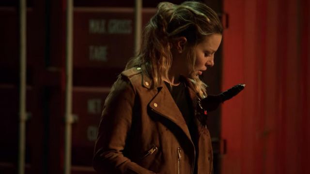 All Saints Suede Balfern Biker jacket worn by Chloe Decker (Lauren German) as seen in Lucifer wardrobe (Season 6 Episode 10)