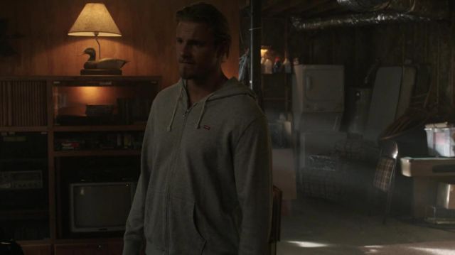 Levi's grey hoodie worn by Ace Spade (Alexander Ludwig) as seen in Heels TV series (S01E06)