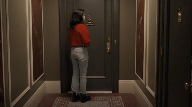 Dr. Martens Jadon Leather Combat Boots worn by Mabel Mora (Selena Gomez) as seen in Only Murders in the Building wardrobe (S01E03)