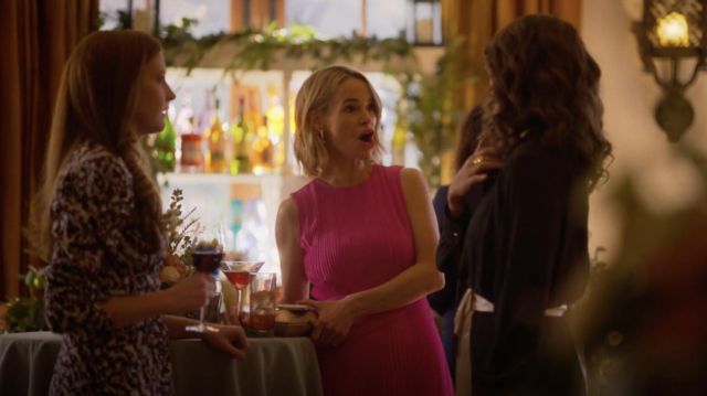 Jason Wu Sleeveless Silk Pleated Day Dress in pink worn by Alice Pieszecki (Leisha Hailey) as seen in The L Word: Generation Q TV series (S02E01)