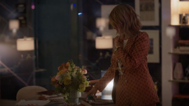 Gucci GG Jacquard single-breasted blazer worn by Alice Pieszecki (Leisha Hailey) as seen in The L Word: Generation Q (S02E02)