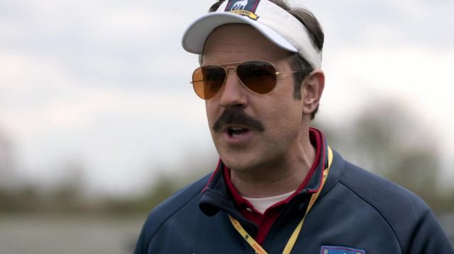 Ray-Ban aviator sunglasses worn by Ted Lasso (Jason Sudeikis) as seen in  Ted Lasso Tv series (S02E08) | Spotern