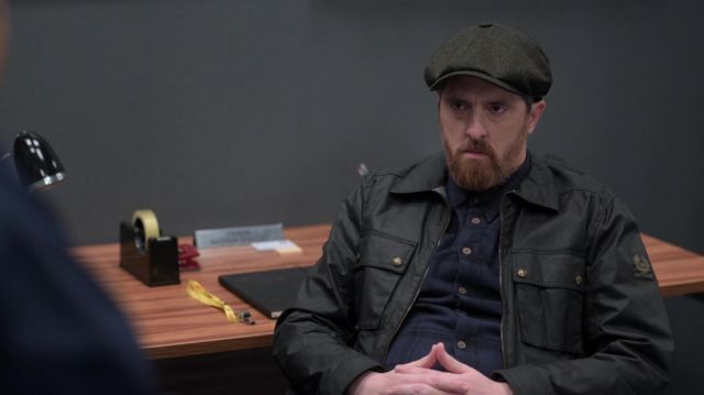 Belstaff Race­mas­ter Jack­et in Black worn by Coach Beard (Brendan Hunt) as seen in Ted Lasso (S02E07)