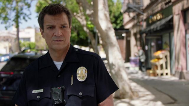 Axon body cam used by John Nolan (Nathan Fillion) as seen in The Rookie TV series (Season 3 Episode 14)