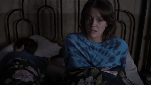 Betsey Johnson Tie Dye Sweatshirt in blue worn by Lea Dilallo (Paige Spara) as seen in The Good Doctor TV series wardrobe (Season 5 Episode 1)