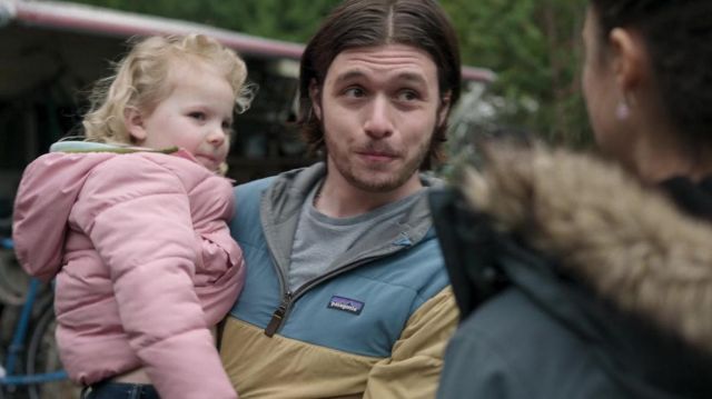 Patagonia jacket worn by Sean (Nick Robinson) as seen in Maid TV series (Season 1 Episode 8)
