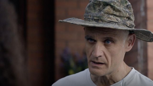 Camo Sun Hat worn by Syndicate #1 (Andreas Apergis) as seen in Big Sky TV  series (S02E01)