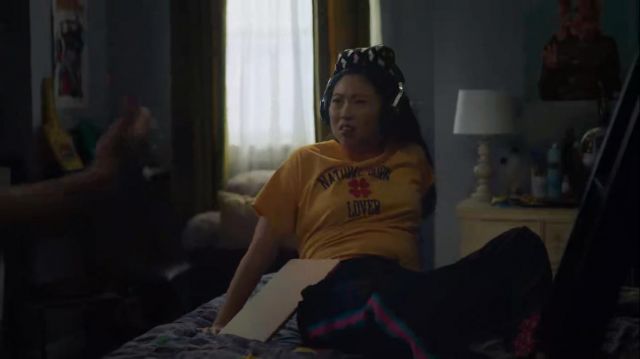Natural Born Lover T-Shirt worn by Nora (Awkwafina) as seen in Awkwafina is Nora From Queens TV series outfits (S02E08)