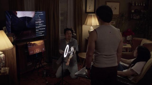 Champion Classic Jersey Muscle Tank T-Shirt in Grey worn by Wally (B.D. Wong) as seen in Awkwafina is Nora From Queens TV series outfits (S02E07)