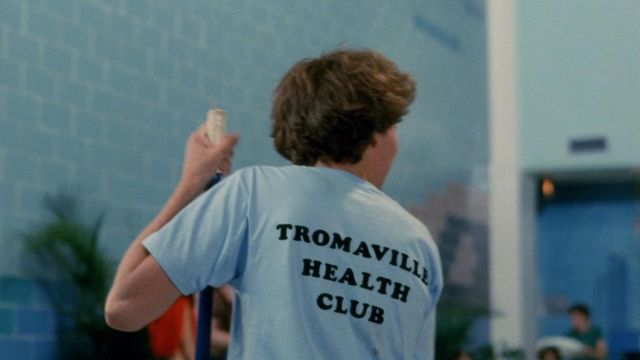 Tromaville Health Club T-shirt in blue as seen in The Toxic Avenger movie