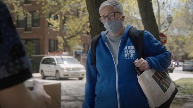 My Block My Hood My City Zip Hoodie en bleu porté par Abby (Abby McEnany) comme on le voit dans Work in Progress série TV garde-robe (S02E10)