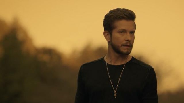 John Varvatos Long Sleeve T-Shirt in black worn by Conrad Hawkins (Matt Czuchry) as seen in The Resident TV series outfits (S05E04)