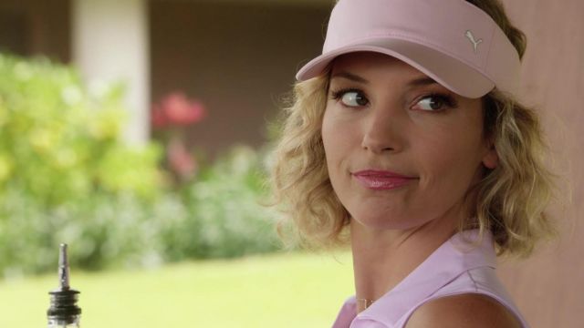 Puma Golf Sport Visor in pink worn by Juliet Higgins (Perdita Weeks) as seen in Magnum P.I. TV series wardrobe (S04E03)