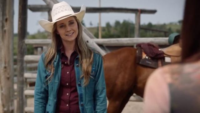 American Hat Straw worn by Amy Fleming (Amber Marshall) as seen in Heartland TV series outfits (Season 15 Episode 1)