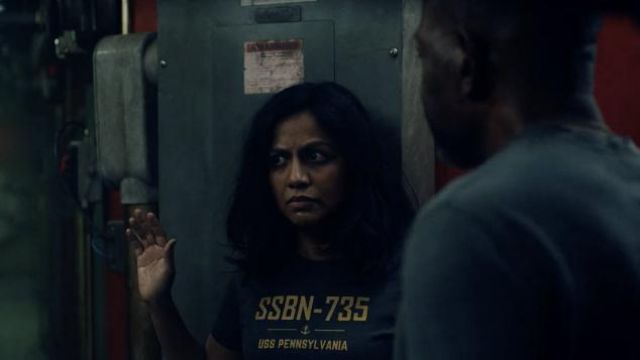 SSBN-735 USS Pennsylvania T-shirt worn by Grace Mukherjee (Karen David) as seen in Fear the Walking Dead TV series outfits (Season 7 Episode 2)