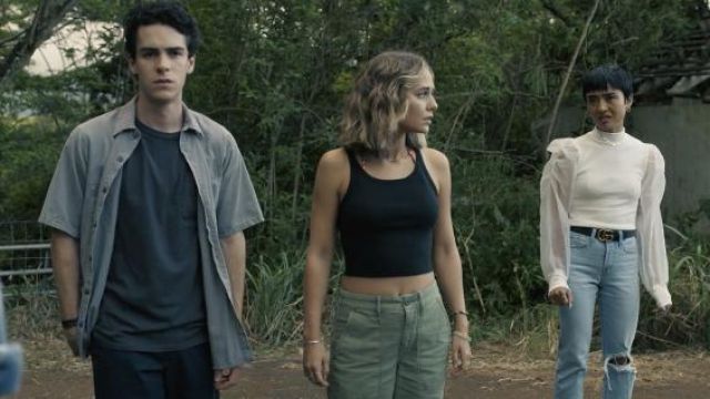 Gucci Leather belt with double G buckle worn by Margot (Brianne Tju) as seen in I Know What You Did Last Summer (S01E05)