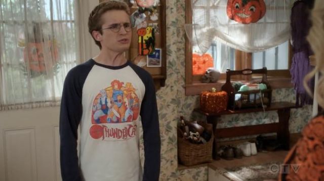 Thundercats ringer tee worn by Adam Goldberg (Sean Giambrone) as seen in The Goldbergs TV show wardrobe (Season 9 Episode 6)
