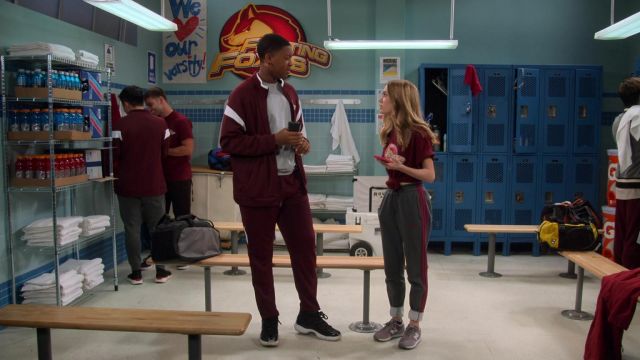 New Balance Grey sneakers worn by Sarah Watson (Katie Beth Hall) as seen in Head of the Class TV series wardrobe (Season 1 Episode 1)