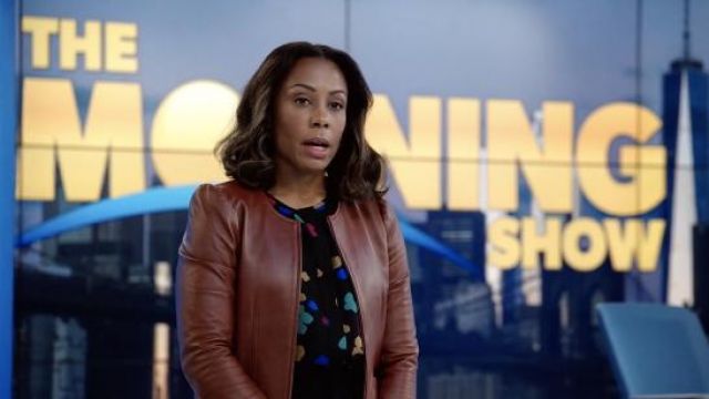 Rebecca Taylor Zip-Front Patch-Pocket Leather Jacket worn by Mia Jordan (Karen Pittman) as seen in The Morning Show Outfits (S02E08)