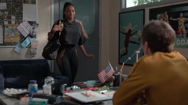 Adidas x Ivy Park 3-Stripes Tights worn by Whitney (Alyah Chanelle Scott) as seen in The Sex Lives of College Girls TV series wardrobe (S01E01)