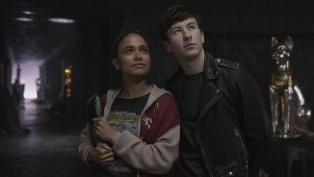 Leather Jacket worn by Druig (Barry Keoghan) in Eternals movie outfits