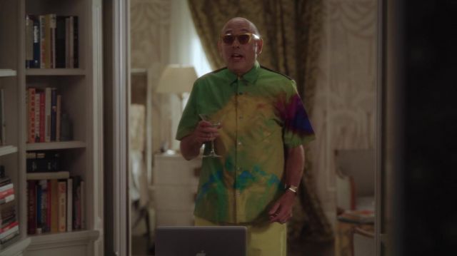 Dries Van Noten Printed tie and dye green shirt worn by Stanford Blatch (Willie Garson) as seen in And Just Like That… (S01E02)