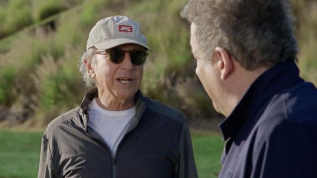 Airmail golf cap worn by Larry David (Larry David) as seen in Curb Your Enthusiasm TV show wardrobe (S11E04)