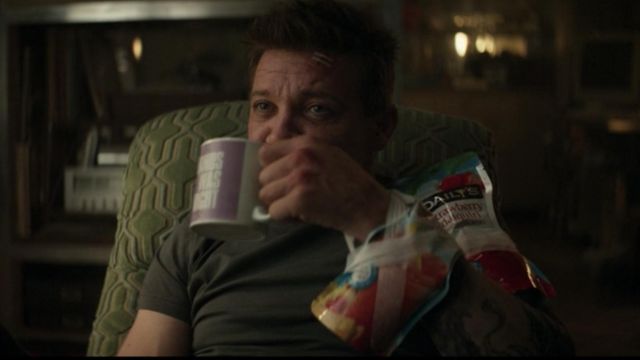 Thanos Was Right mug used by Clint Barton (Jeremy Renner) in Hawkeye TV series (Season 1 Episode 4)