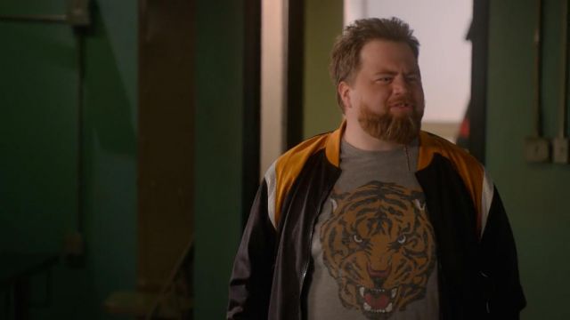 Angry Tiger Face T-Shirt worn by Raymond (Paul Walter Hauser) in Cobra Kai TV show wardrobe (Season 4 Episode 8)