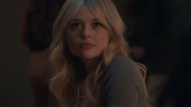 Fleur du Mal Sweetheart-neck ribbed bodysuit worn by Audrey Hope (Emily Alyn Lind) as seen in Gossip Girl TV series wardrobe (Season 1 Episode 5)