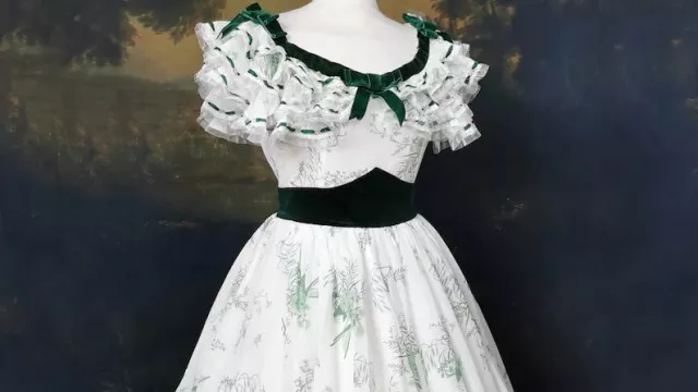 Green Gown dress worn by Scarlett O'Hara (Vivien Leigh) in Gone with the Wind movie wardrobe