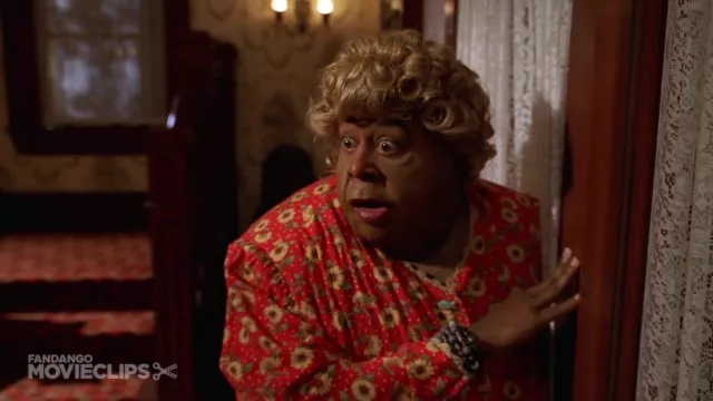 Patterned Sunflower dress in red worn by Malcolm Turner (Martin Lawrence) in Big Momma's House movie wardrobe