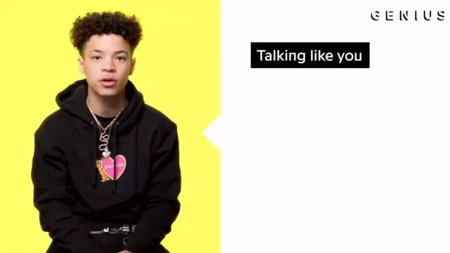 Stay Cool NYC love hoodie worn by Lil Mosey in his Stuck In A Dream (No Autotune) Genius Interview YouTube video