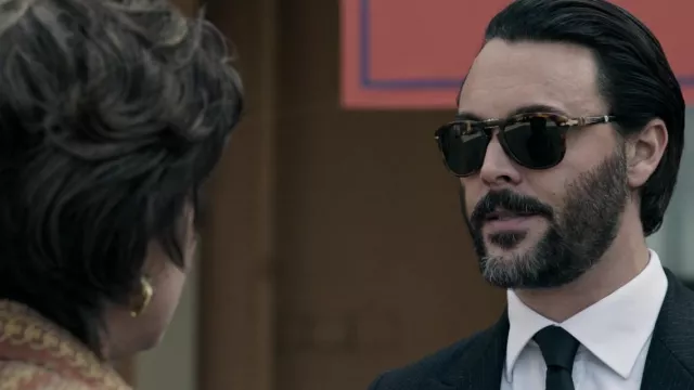 Persol sunglasses worn by Domenico De Sole (Jack Huston) as seen in House of Gucci movie