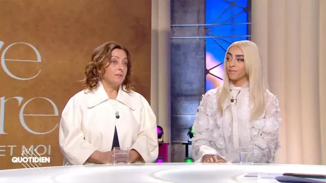 The Valentino top worn by Bilal Hassani in the Daily show of February 2, 2022
