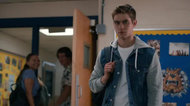 Levi's Hybrid Trucker Hoodie Jacket worn by Tyler 'Ty' Townsend (Carson Rowland) as seen in Sweet Magnolias TV show (Season 2 Episode 2)
