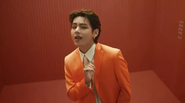 Orange Blazer Jacket worn by Jungkook in 'Butter' Official Music Video by BTS (방탄소년단)