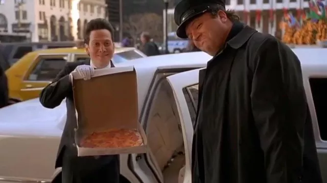 Domino's cheese pizza delivered to Kevin McCallister (Macaulay Culkin) in Home Alone 2: Lost in New York