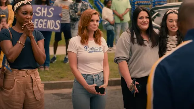 Bulldogs T-Shirt worn by Maddie Townsend (JoAnna Garcia) in Sweet Magnolias TV show outfits (Season 2 Episode 3)
