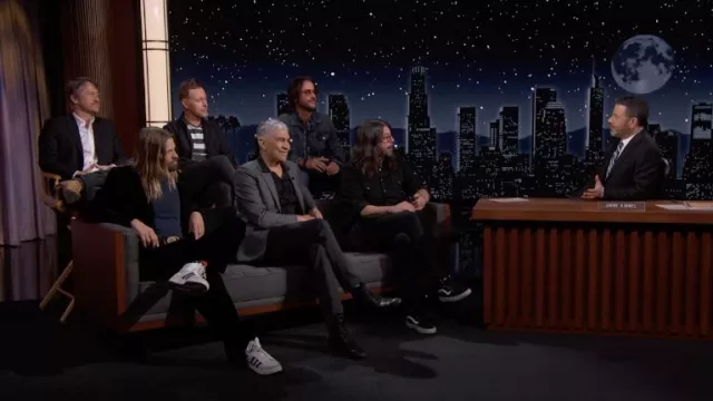 Vans Black Old Skool sneakers worn by Dave Grohl in Jimmy Kimmel Live! On February 16, 2022