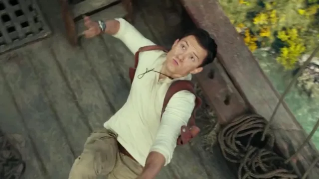 The Leather Shoulder Holster worn by Nathan Drake (Tom Holland) in the movie Uncharted