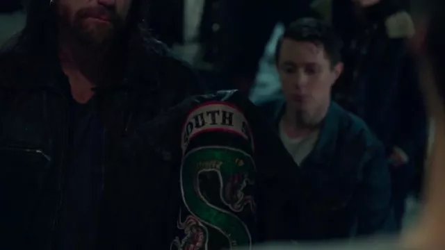 The Snake Print Jacket of the South Side Serpents in the Riverdale Series Season 1 Episode 13