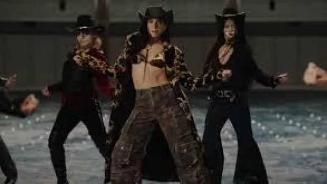 The Attico Denim Camo Cargo Pants worn by Dua Lipa in her Love Again Official Music Video