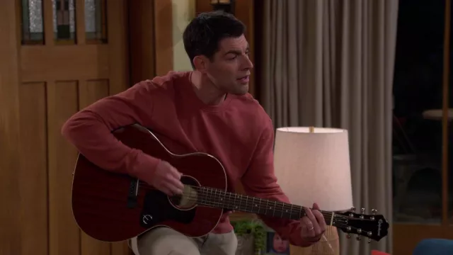 Epiphone Acoustic Guitar used by Dave (Max Greenfield) as seen in The Neighborhood TV series wardrobe (Season 4 Episode 15)