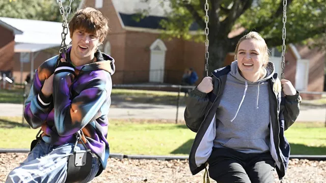 Rebel Minds "Drippin" Color Bleeding Hoodie worn by Lloyd 'Shrub' Mallet (Sam Straley) as seen in Welcome to Flatch (S01E01)