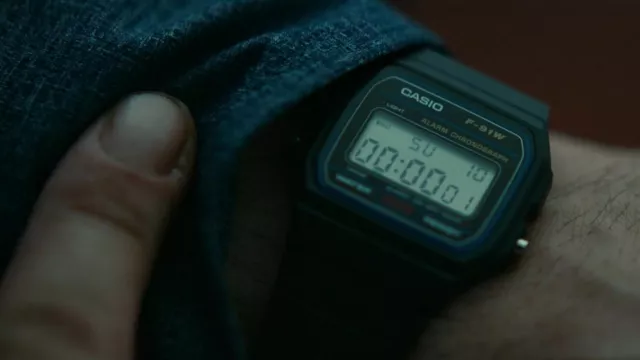 Casio F-91W Digital Watch worn by James (Chris Pine) as seen in The Contractor movie