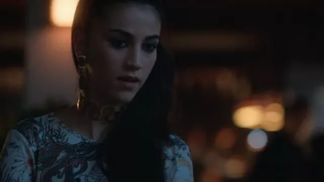 Bershka Dragon Printed Bodysuit worn by Rebeka Parrilla (Claudia Salas) as seen in Elite (S05E01)